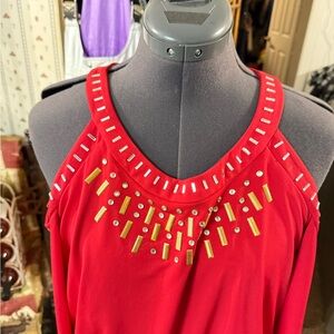 Red Embellished Women's dress